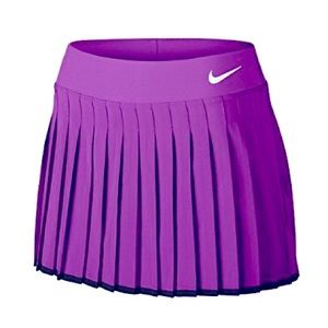 NIKE Victory Court pleated mini Skirt RARE Purple / Black / white details